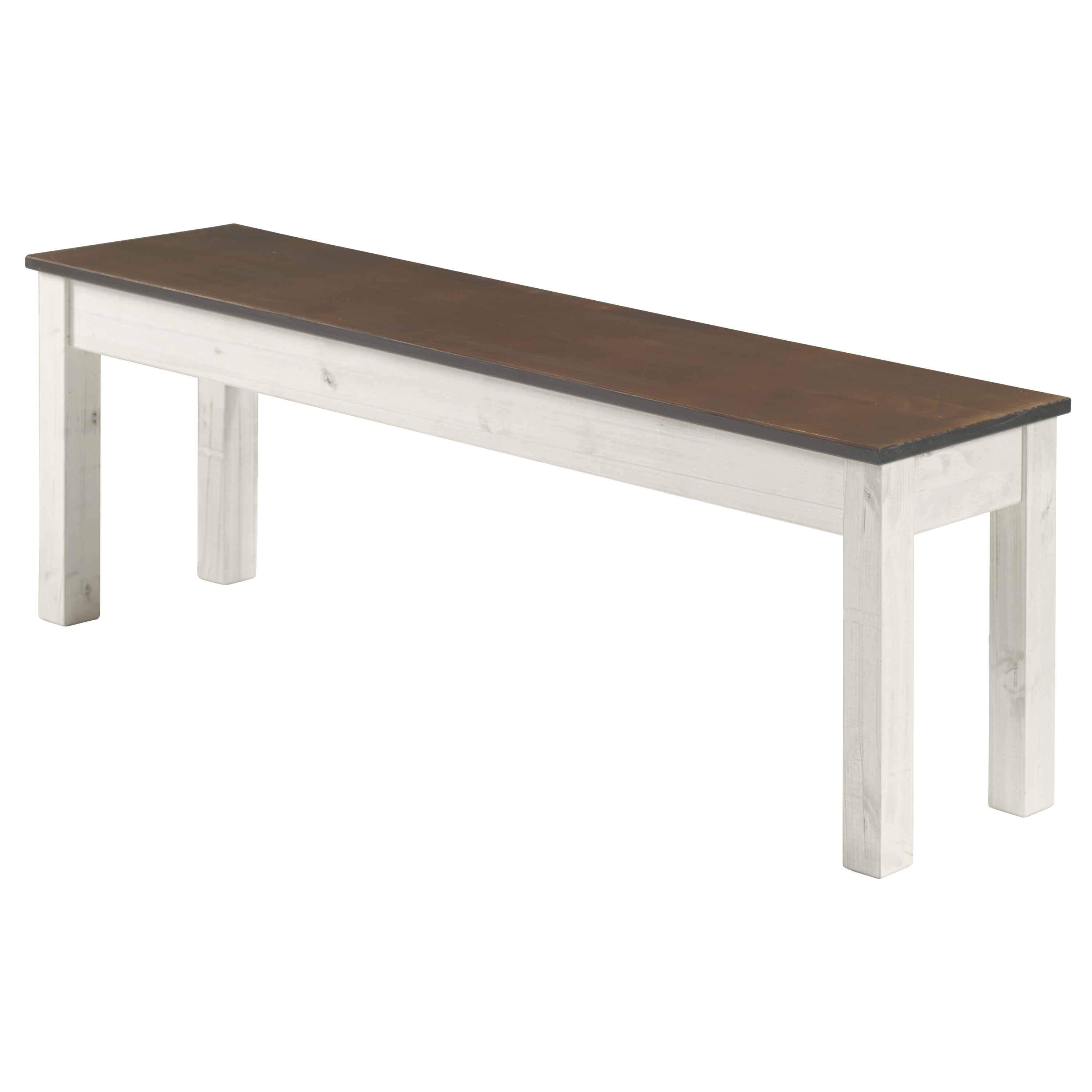 〆1/31 WHITE_WOOD_BENCH #3 Wood Bench White Distressed | Furniture Dash - On Sale - Overstock